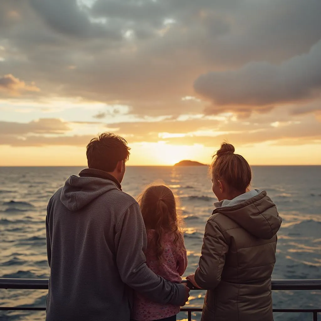 Familia porteña en Península Valdés